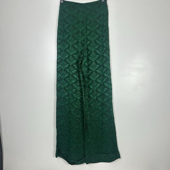 Sandro Paris Pants High Waisted Jacquard Wide Leg Trousers And Top Set - Picture 15 of 16